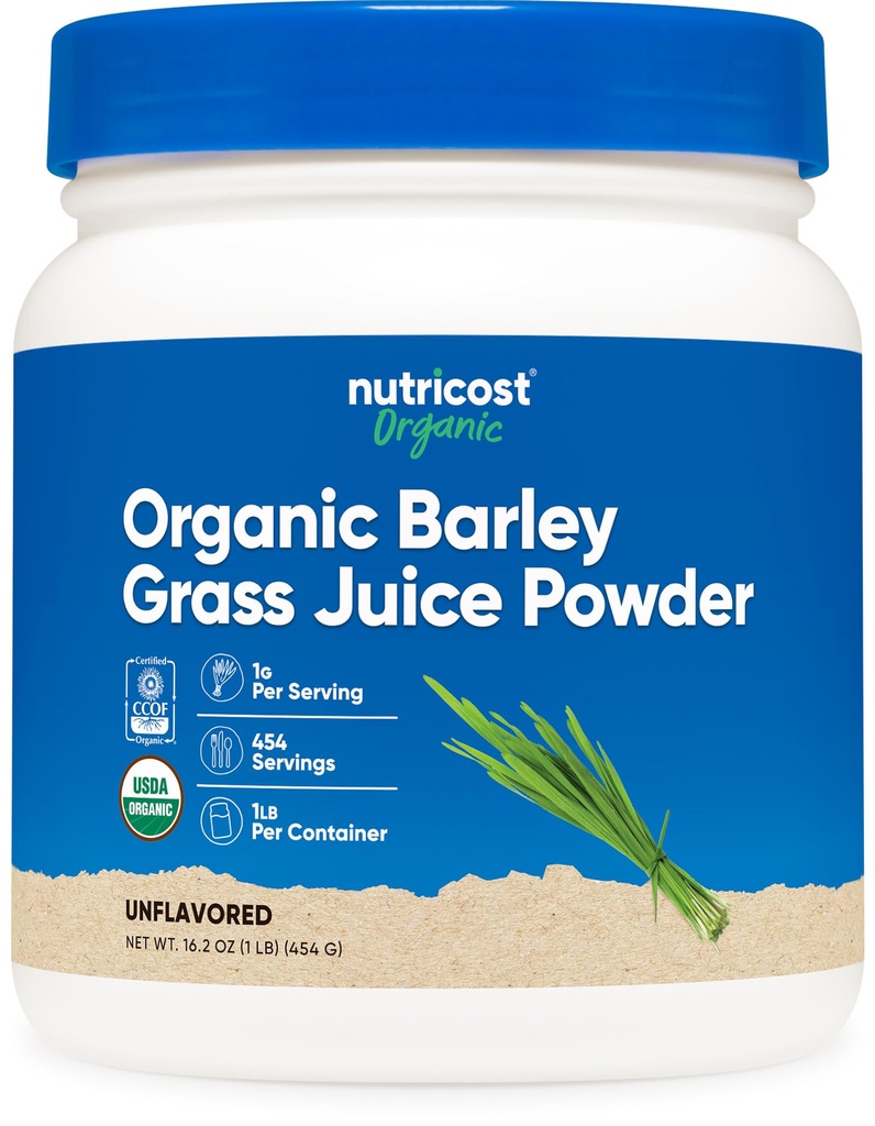 Nutricost Organic Barley Grass Juice (1 LB) (Unflavored)
