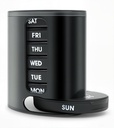Haftalık Pill Organizer (Twice-A-Day), Portre 7 Günlük Pill Box Vakası Pills, Vitamin, Fish Oil, Supplements,Rainbow (Black)