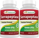 En İyi Doğallar Serrapeptase 40000 SPUs 90 Vcaps (90 Count (Pack of 2))