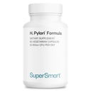 Supersmart H. Pylori Formula 20 Milyar CFU per Day (High Potency) - Patentli Pylopass Probiyotik Lactobacillus Reuteri DSM 17648 Tamam | Non-GMO & Gluten Free - 60 Vegetarian Capsules
