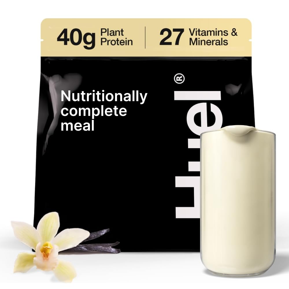 Huel Black Edition | Vanilla 40g Vegan protein Toz | Beslenmesel Tamam Meal | 27 Vitamin ve Mineraller, Gluten Free | 17 Hizmetler | Scoop plastikleri azaltmak için dahil edilmedi