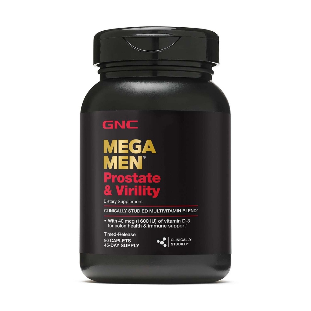 GNC Mega Erkekler Prostate ve Virtitude Multivitamin, Supports Optimal Cinsel Sağlık ve Prostate Health, 90 Count