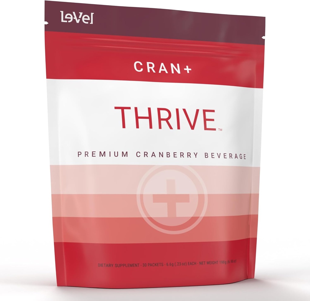 Le-Vel Thrive Cran+ | Herbal Supplement Toz Urinary Tract Health | D-Mannose, Cranberry, Apple Cider Vinegar & Antioksis | 30 Packets