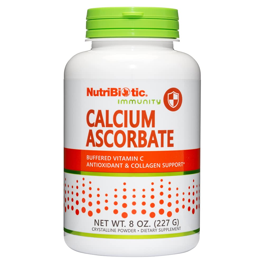 NutriBiotic -dis Ascorbate Vitamin C Toz, 8 Oz | Essential Antioksi & Collagen Supplement Buffered withdis | Non Acidic & Easier on Digestion than Ascorbik Acid | Gluten & GMO Free
