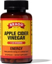 Bragg Energy Apple Cider Vinegar Capsules with B-12 Vitamins - 90 Capsules - Kilo Yönetimi - Non-GMO, Vegan, Gluten Free, No Sugar - Helps Genrate Energy at Cellular Level for Men and Women