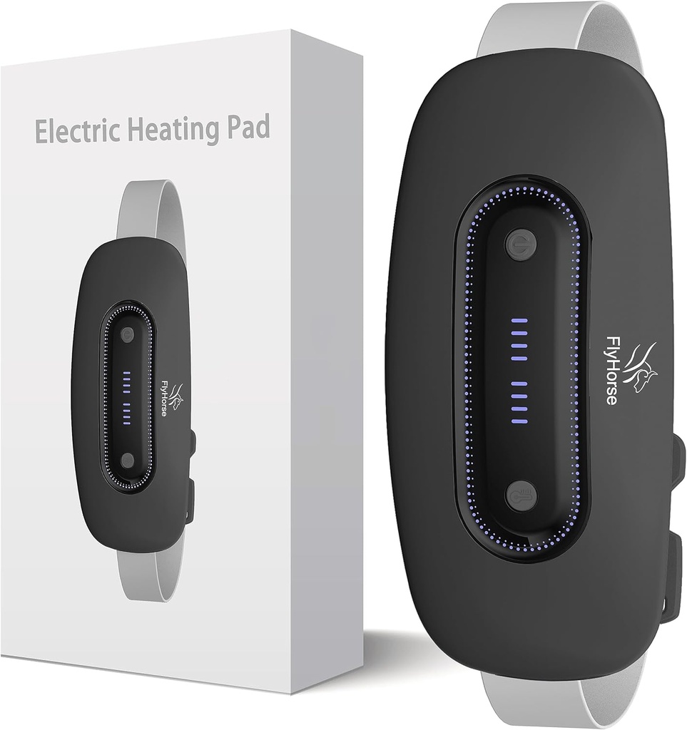 Elektrikli Isıtma Pad, Portresiz Erkekler 4 Heat Levels ve 4 Masaj Modes ile 4 ısı Seviyeli Isıtma Pad, Cramps için Hızlı Büyük Isıtmalı Fiber Kemer, Kadınları İçin Geri Ağrılı Hediyeler