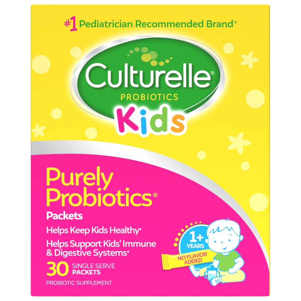 Culturelle Kids Daily Probiotic Packets for Kids, (Ages 3+) - 30 Count - Από το 1 Pediatrician-Recommended Brand – Flavorless Daily Probiotics for Digestive Health & Immune Support