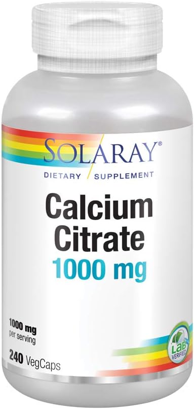 Solaray Calcium Citrate, 1000 mg, 240 VegCaps
