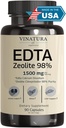 VINATURA EDTA Κάψουλες - 1500mg ανά σέρβις, USA Made & Tested, Liver Support - Edta Calcium Disodium, Kale Extract - 90 Κάψουλες 45 Υπηρεσίες