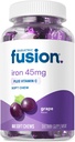 Bariatrik Fusion Iron Supplement for Women Anemia | Chewable Iron with Vitamin C | Grape Flavored Soft Chew | Stomach Ferrous Fumarate for Women and Men | Gluten Free | 60 Count
