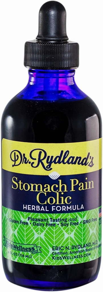 Dr. Rydland'ın Herbal Supplement | KidsEness tarafından oluşturulan | Büyük Bebekler Yetişkinlere | Stomach & Colic | Relieves Indigestion, Stomach Pain, Gas, Bloating ve Colic Belirtileri | 4 Ounce Şişe