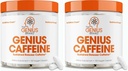 Genius Caffeine Pills 100 mg, Genişletilmiş Caffeine Pills - All- Natural Non-Crash Sustained Energy, Focus & Concentration Supplement - Nootropic Brain Branson - 100 Capsules