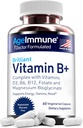 AgeImmune Vitamin B Kompleksi D3 B12 B6 Magnezyum Bisglycinate ve Folate as Metilfolate - Doktor Formulated Me Kompleks Tamam - 60 Capsules - Niacin