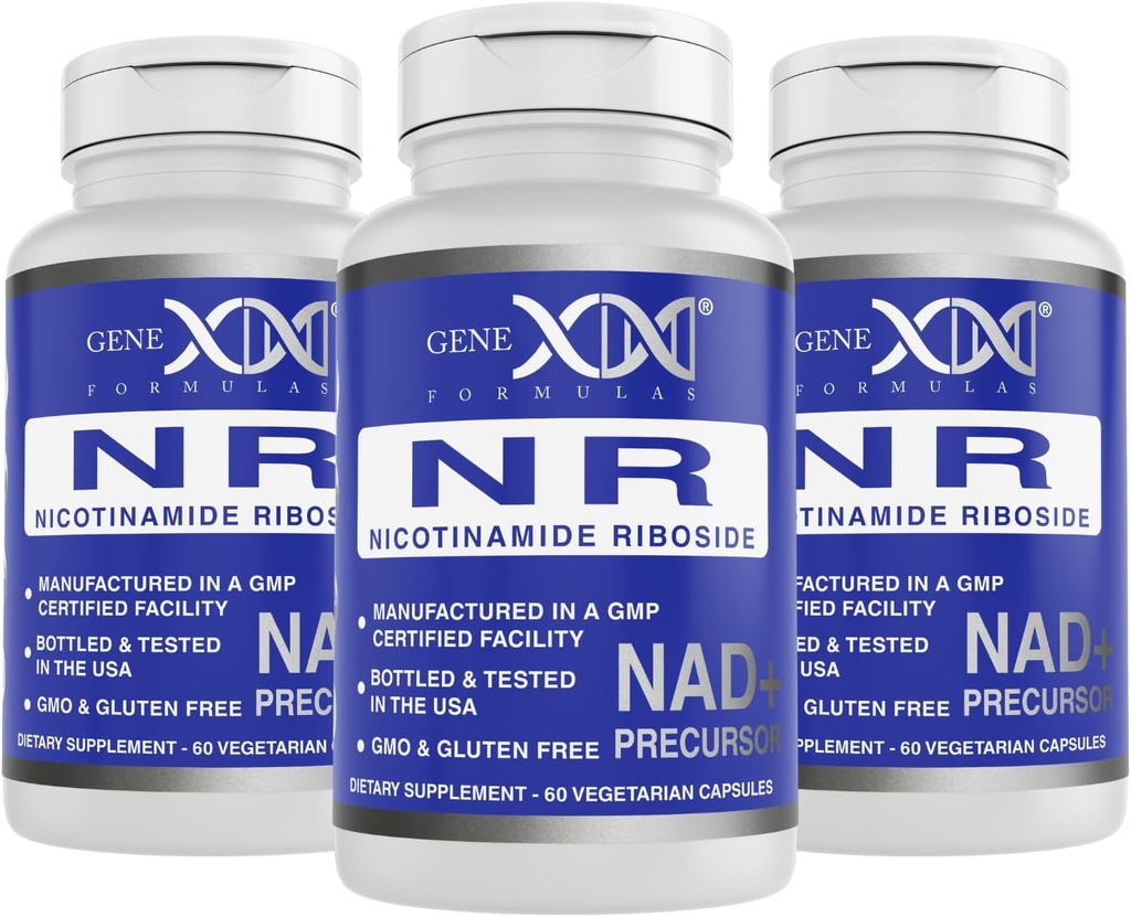 Genex Formulas NR Nicotinamide Riboside 300mg (3 Pack) NAD+ Precursor for Healthy Aging - GMP-Certified, Μη ΓΤΟ, Χωρίς γλουτένη, Χορτοφαγικά