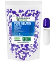XPRS Nutra Boyutu 3 Boş Kapsüller - 1000 Kont Boş Gelatin Capsules - Pills DIY Capsule - Pure Bovine Pill Gel Caps Do-It- Yourself Vitamins and Supplements (Purple/White)