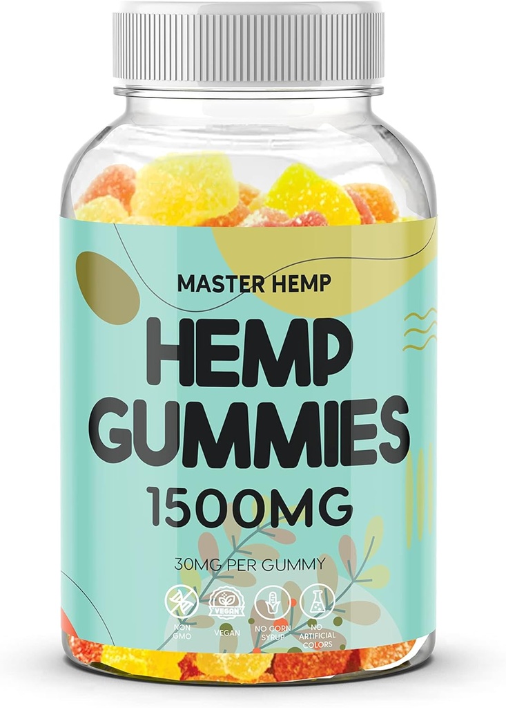 Naturals Fruit Hemp Gummies High Strength - Vegan Hemp Oil Infused Gummies Edibles Performance Great for Peace & Relaxation, Bloom Favorite Gummy
