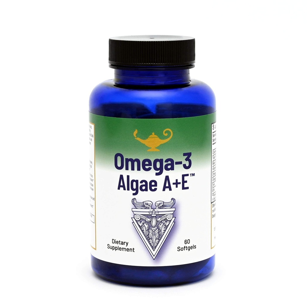 RnA ReSet Omega-3 Algae A+E - Plant-Based DHA & EPA A ve E, Fish Oil Alternative (60 Softgels)