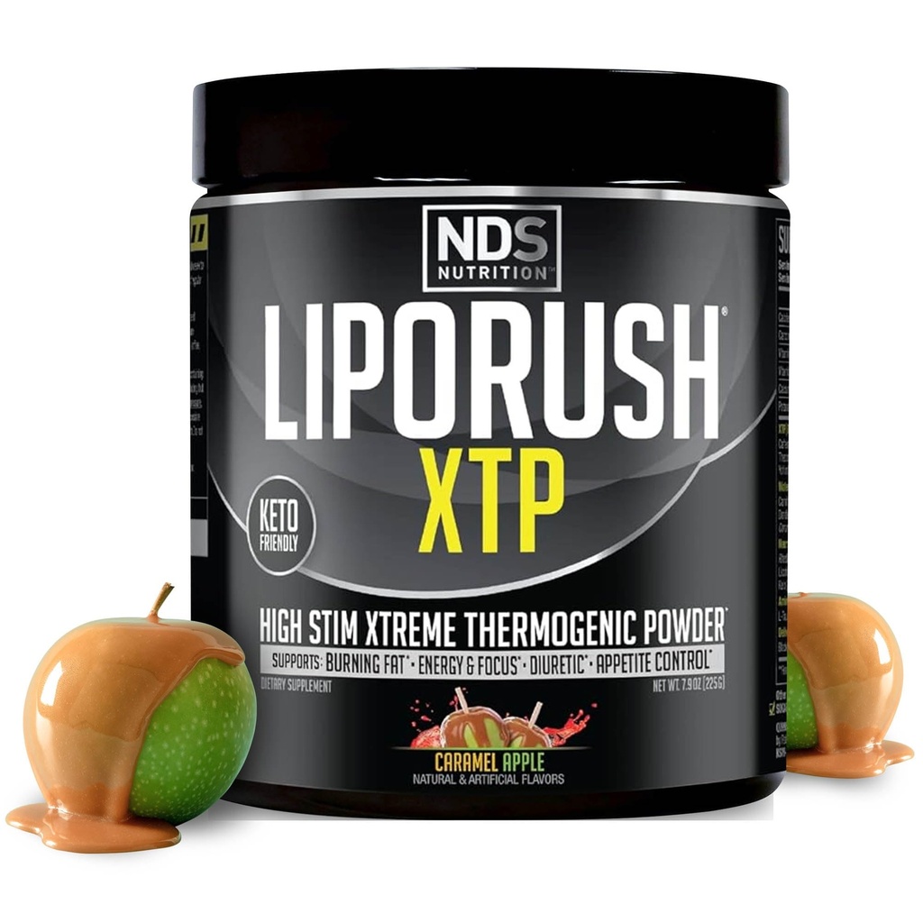 NDS Beslenme XTP Termogenic Fat Burner ile L-Carnitine - Enerji, Focus ve Appetite Control - Extreme Thermogenic Fat Yan Toz Kilo Kaybı - Caramel Apple (45 Hizmet)