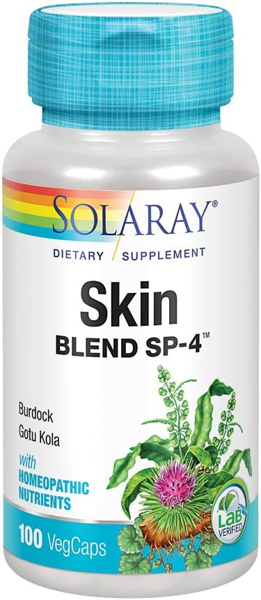 SOLARAY Skin Assembly SP-4 | Herbal Mix w/Cell Salt Nutrients Sağlıklı Cilt Yardım | Non-GMO, Vegan | 100 VegCaps
