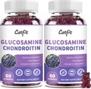 Catfit Glucosamine Chondroitin Gummies,Extra Strength Joint Health Support Supplement with MSM & Elderberry, Antioksi Immune Support Supplement for Yetişkinler Men & Women (2 Pack)