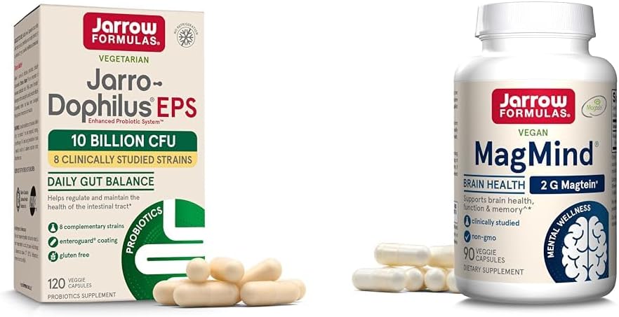 Jarrow Formulas Probiyotiks 10 Milyar CFU ve MagMind Brain Health Supplement Sche