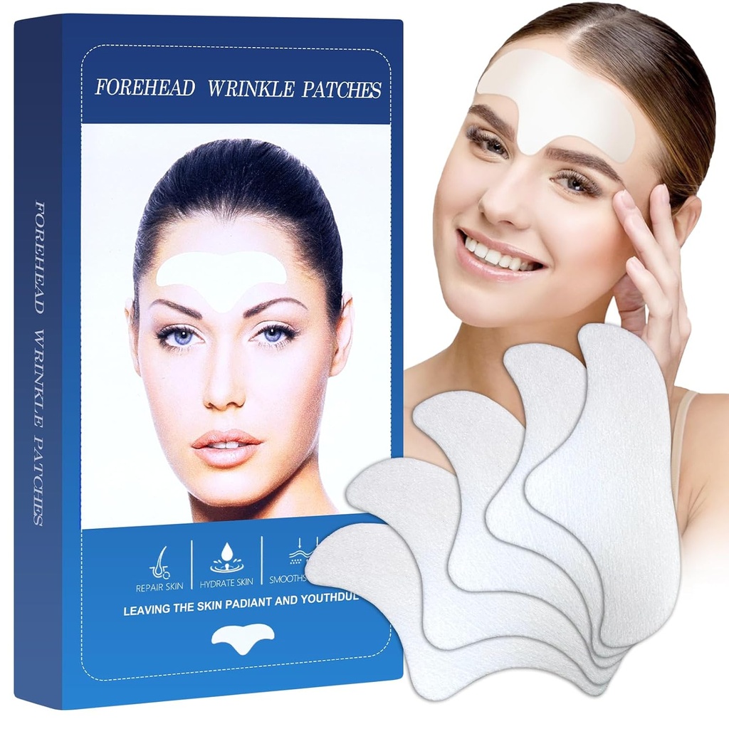 Forehead Wrinkle Patches 12Pcs - Face Wrinkle Patches for Anti-wrinkles, Anti-Wrinkle with Aloe Collagen & Vitamin E, Forehead Wrinkles Treatment for Women