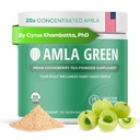 Amla Toz & Yeşil Çay Superfood Supplement, 20x Ultra Yoğun Amla, Antioksi Desteği, Oolong Tea ve Hint Gooseberries, Organik, Vegan, Classic Flavor, 90 Servisler