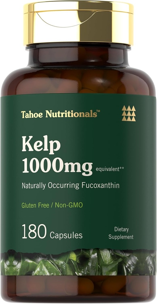 Tahoe Beslenme Kelp Supplement Capsules | 1000 mg | 180 Count | Non-GMO & Gluten Free Extract