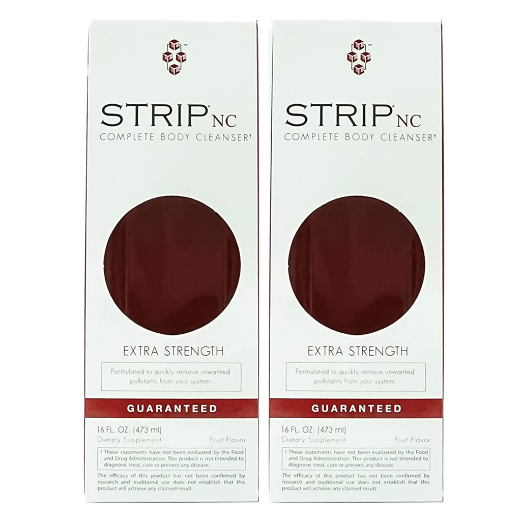 Wellgenix Strip NC Herbal Cleanse Detox Drink-Extra Strength Body Cleanser - Hızlı Acting & Deep System Cleanser- Fruit 16oz (Pack of 2)
