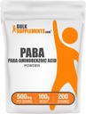 BulkSupplements.com PABA Toz - para Aminobenzoik asit, PABA Sağlık için Tamam - Vegan & Gluten Free, 500 mg per Service, 100g (3.5 oz) (PaBA Toz 1)