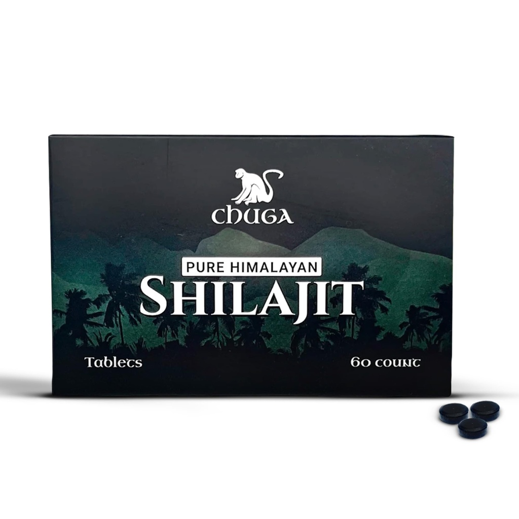 Chuga Pure Himalaya Shilajit Tabletleri Erkekler ve Kadınlar için | Organik Shilajit 16.000 Ayak | ABD'de Test Edildi, 75+ Fulvic Acid, Grade A, Immune ATM, Shilajit Tabletler, 60 Hizmetler (1)