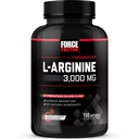 FORCE FACTOR L-αργινίνη Nitric Oxide συμπλήρωμα με BioPerine για να βοηθήσει στην οικοδόμηση μυών και την υποστήριξη ισχυρότερη ροή αίματος, κυκλοφορία, παράδοση θρεπτικών συστατικών, και αντλίες, L-αργινίνη 3000mg, 3g, 150 κάψουλες