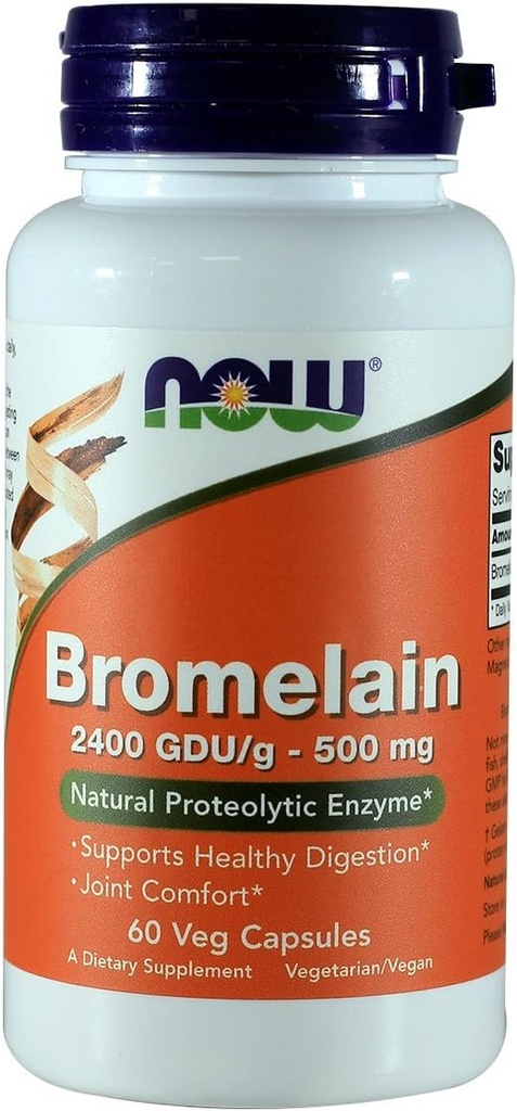 Şimdi Bromelain 2400 GDU, 500 mg, 60 Capsules (Pack of 2)