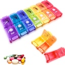 Pill Organizer 2 Bir Gün,SZREDU 7Gün Haftalık Pill Case, Travel AM/PM Pill Konteyner,Large Karşılaştırması Tıp Planlayıcı, Vitamin için Uygun İlaç Organize Kutusu, Balık Yağları,Capsules