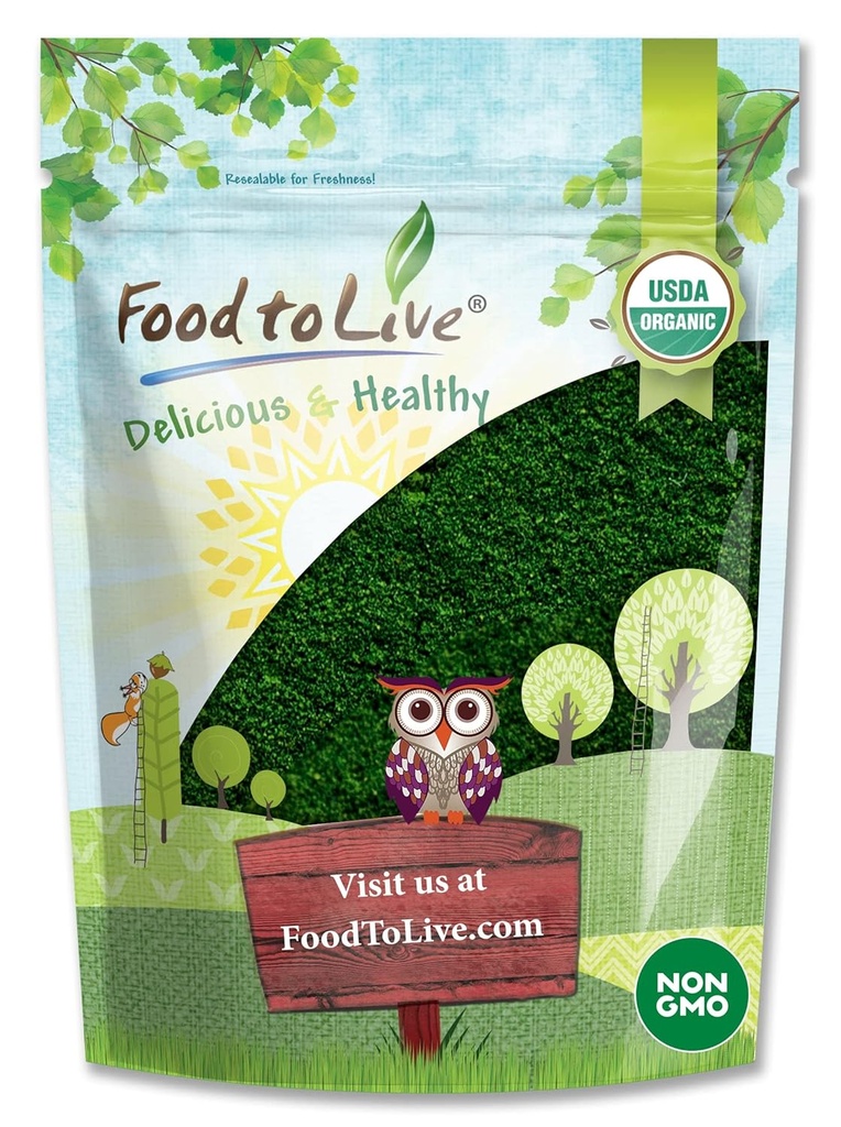 Yiyecek to Live Organic Algae Toz Mix, 4 Pounds – Spirulina ve Chlorella 50/50 Mix, Non-GMO, Rich in Chlorophyll, Raw, Pure, Vegan Superfood, Bulk, Great for Smoothies, Good Source of protein