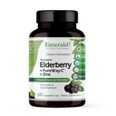 EMERALD LABS Elderberry Plus - Digestive & Immune Support with European Elderberry Extract, C as PureWay-C & Albion Chelated çinko - Vegan & Gluten-Free - 60 Sebze Capsules (30-Day Supply)