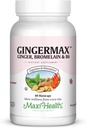 Maxi Health Gingermax - Τζίντζερ - Βρομελαΐνη & Βιταμίνη Β6 - Digestion Health - 60 Κάψουλες - Kosher