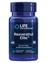Επέκταση ζωής Resveratrol Elite, Trans-ρεσβερατρόλη, Υγιεινή γήρανση, Καρδιαγγειακή υγεία, Εγκεφαλική υγεία, οξειδωτικό στρες, Γλουτένη-ελεύθερο, Μη-ΓΤΟ, χορτοφάγοι, 30 κάψουλες