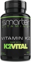 Smarter Vitamin K2 MK7 100mcg, K2VITAL ve Kale ile Made, 60 Liquid Softgels