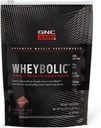GNC AMP Wheybolic Clinically Proven Protein Powder, 40g Whey Protein, BCAA, Leucine, Increases Muscle Strength, Muscle Building, 3rd Party Tested, Chocolate Fudge, Gluten Free, 10 Servings