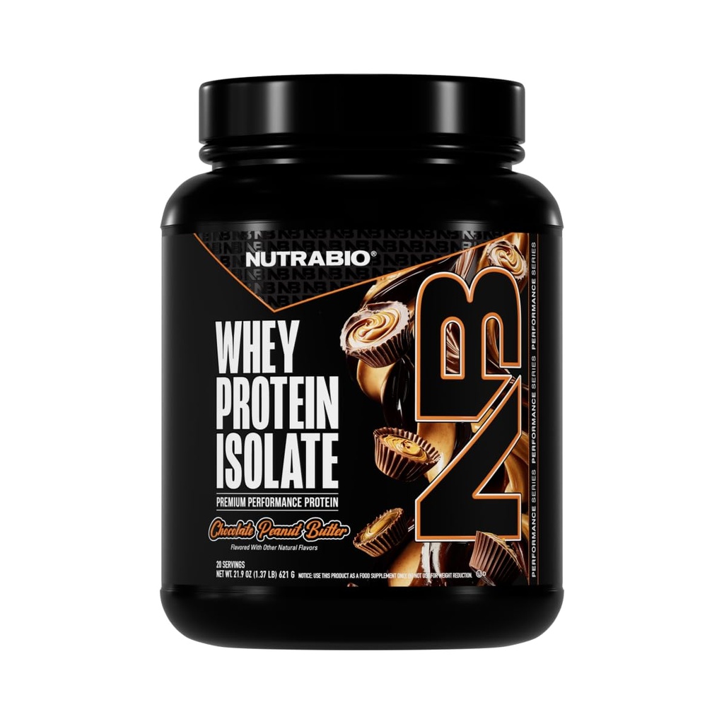 NutraBio 100% Whey proteini Isolate Protein Toz, 25g proteini Full Deri, Non-GMO, Soy & Gluten Free, Low Carb, Low Calorie Whey Protein Toz, Pea Chocolatenut Butter, 2 Lbs
