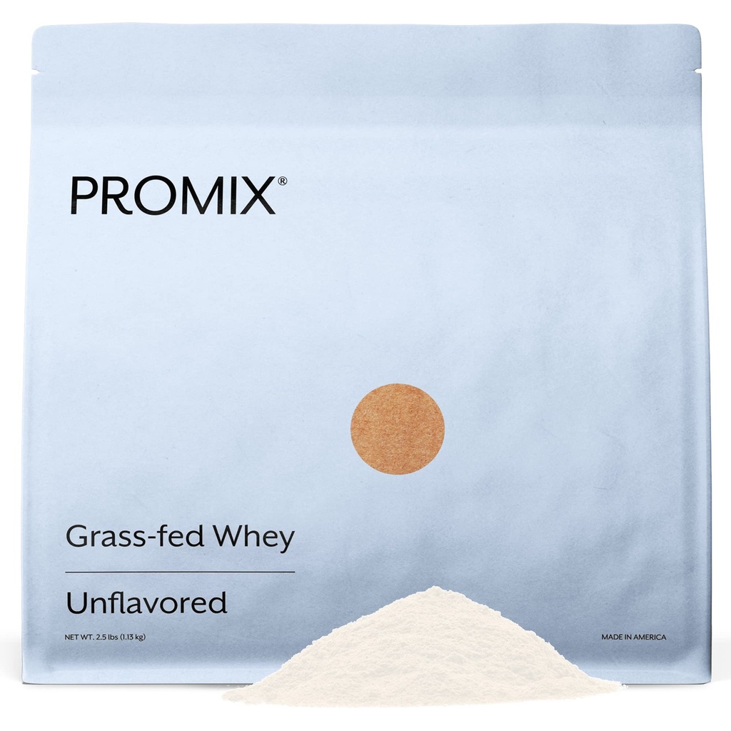 ProMix Beslenme Whey Protein Toz, Unflavored - Grass-Fed - Post Workout Fitness & Beslenme Shakes, Smoothies, Baking & Cooking - Gluten-Free & Keto-Friendly - 2.5 Pound (Pack of 1)