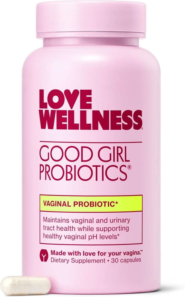 Love Wellness Good Girl Probiyotiks | Women's Vaginal Health & pH Balance Supplement | 9-Strain Probiyotik for Urinary Tract, Yeast, Odor & Immune Support | Gluten-Free | 30 CT, 30-Day Supply
