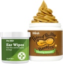 Pet MD Köpek Kulakları Temiz Wipes + Riley's Calming Peanut Butter for Köpekler