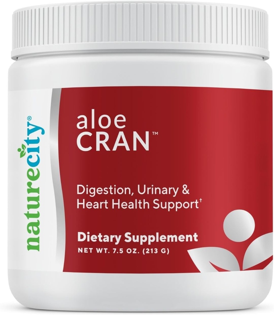 NatureCity AloeCran - Saf Aloe Vera Mix with Cranberry Toz Supplement - Sugar Free Fiber Combo Mix for Digestive and Urinary Health - Gut & Metabolic Health Support - 30 Days of Supply