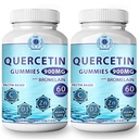 (2 Pack) Quercetin Gummies - Quercetin with Bromelain Vitamin C + çinko Vitamin D3 - Chewable Quercetin 900 mg Supplements - Quercetin for Kids and Yetişkinler (2)