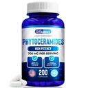 Phytoceramids 700 mg - 200 Capsules All Natural Wheat Free and Plantive - Phytoceramid Supplement - Skin Hydration için Ceramids, Onarım, Rejuvenation