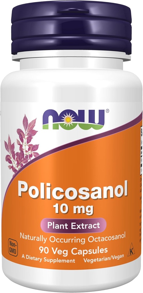 Şimdi Gıdalar Tamamlar, Policosanol 10 mg, Long-Chain Fatty alkolleri (LCFA) Şeker Cane'den 90 Veg Capsules