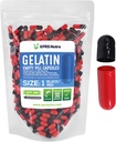 XPRS Nutra Boyutu 1 Boş Capsules - 500 Kont Colored Boş Gelatin Capsules - Pill DIY Supplement Capsule - Do-It- Yourself Supplements (Black/Red)