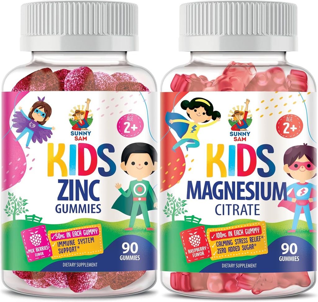 SUNNY SAM Magnezyum Çocuklar ve Yetişkinler için Gummies - Immune Desteği için değerli Gummy - Çocuklar için Güçlü Doğal Antioksit-GMO Supplement.